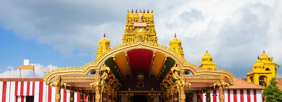 Entrance architecture of Nallur Kandaswamy Temple in Jaffna