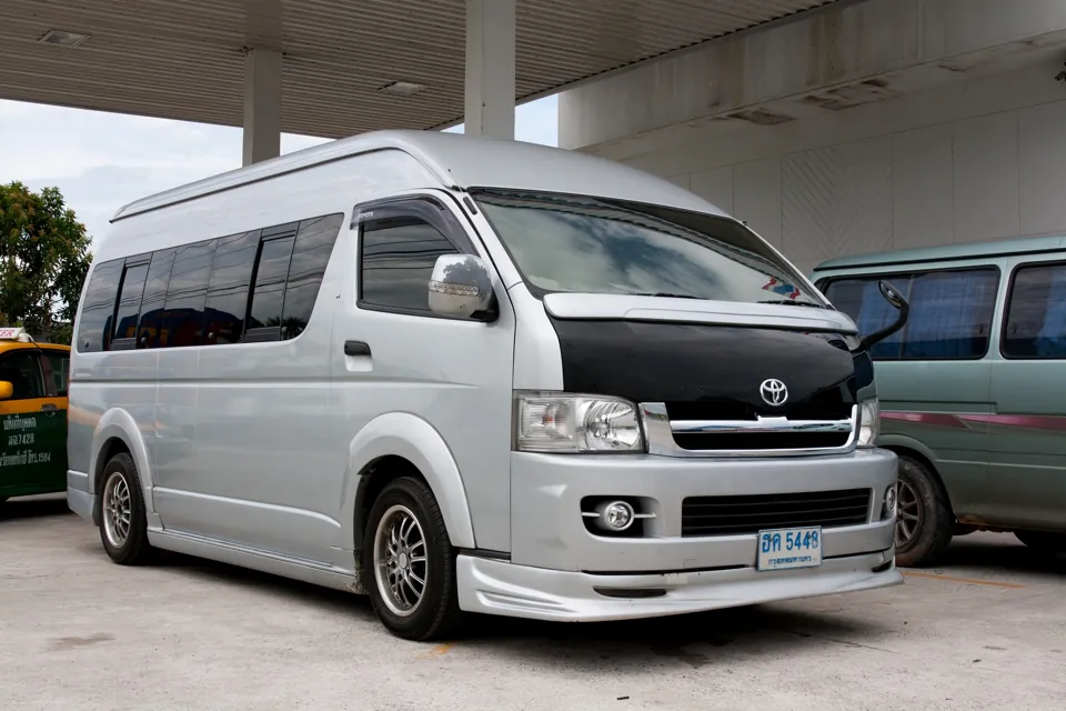 Toyota Hiace photographed in Thailand; illustrative van, not a company vehicle